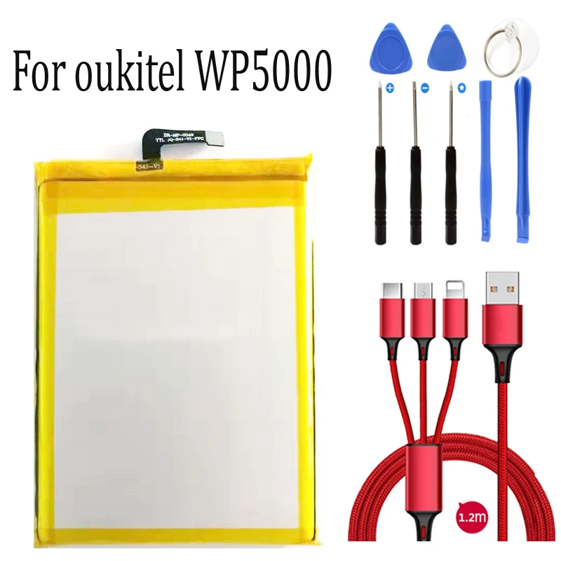 100% Новинка 5200mah 3 85 V для Oukitel WP5000 WP 5000 Аккумулятор сотового телефона + USB кабель