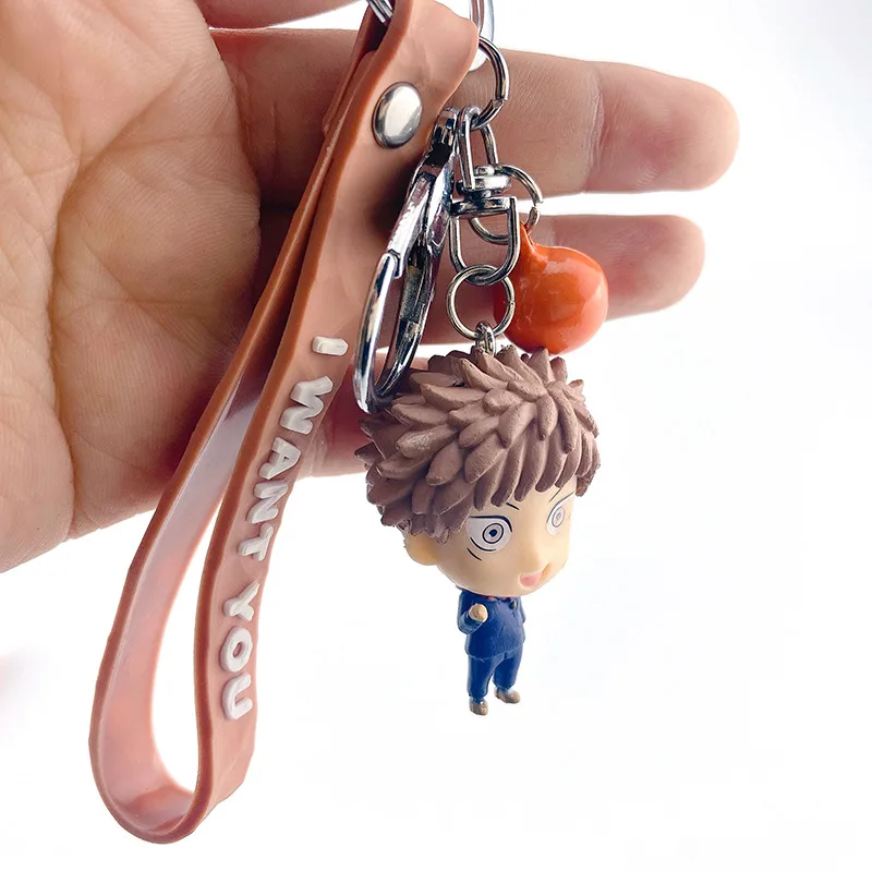 

5pcs/set Anime Jujutsu Kaisen Keychains Fushiguro Megumi Gojo Satoru Toge PVC Action Figures Cartoon Model Toys Kids Gifts