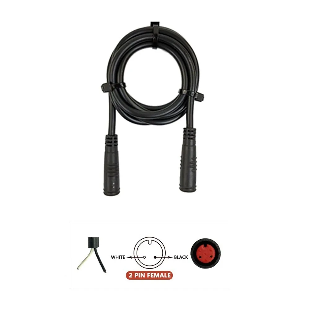 

2Pin Female To Female Julet Cable 80cm Electric Bicycle Waterproof Connector Signal Line Extension Cable E-Bike Part Accessories