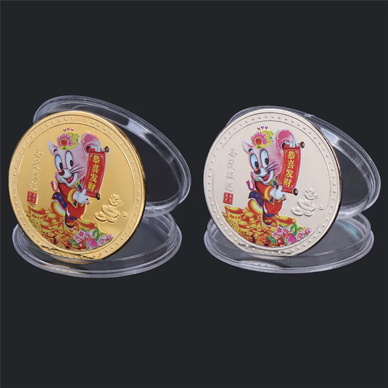 Милые крысиные монеты иностранных валют домашний декор китайские серебряные