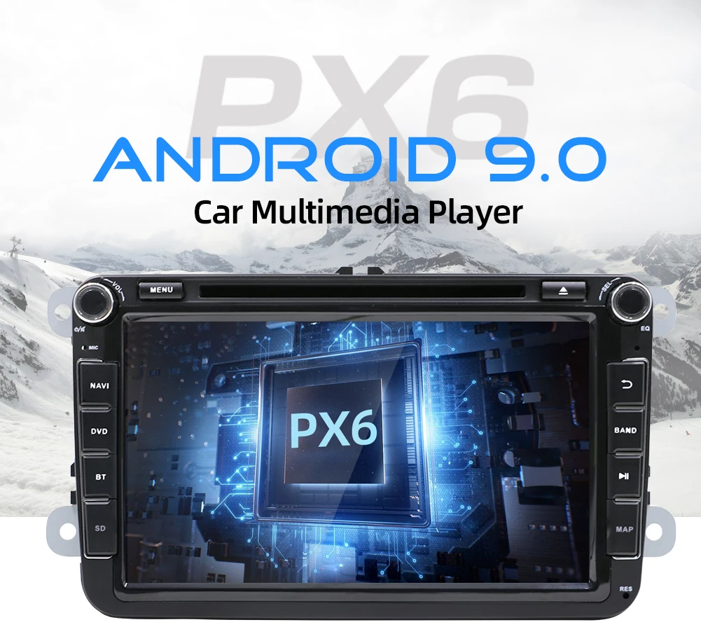 2 DIN Android 9,0 автомобильный DVD для Volkswagen GOLF MK5 MK6 PASSAT B6 POLO SKODA Fabia gps навигация Радио USB/SD PC Canbus карта 4+ 64G