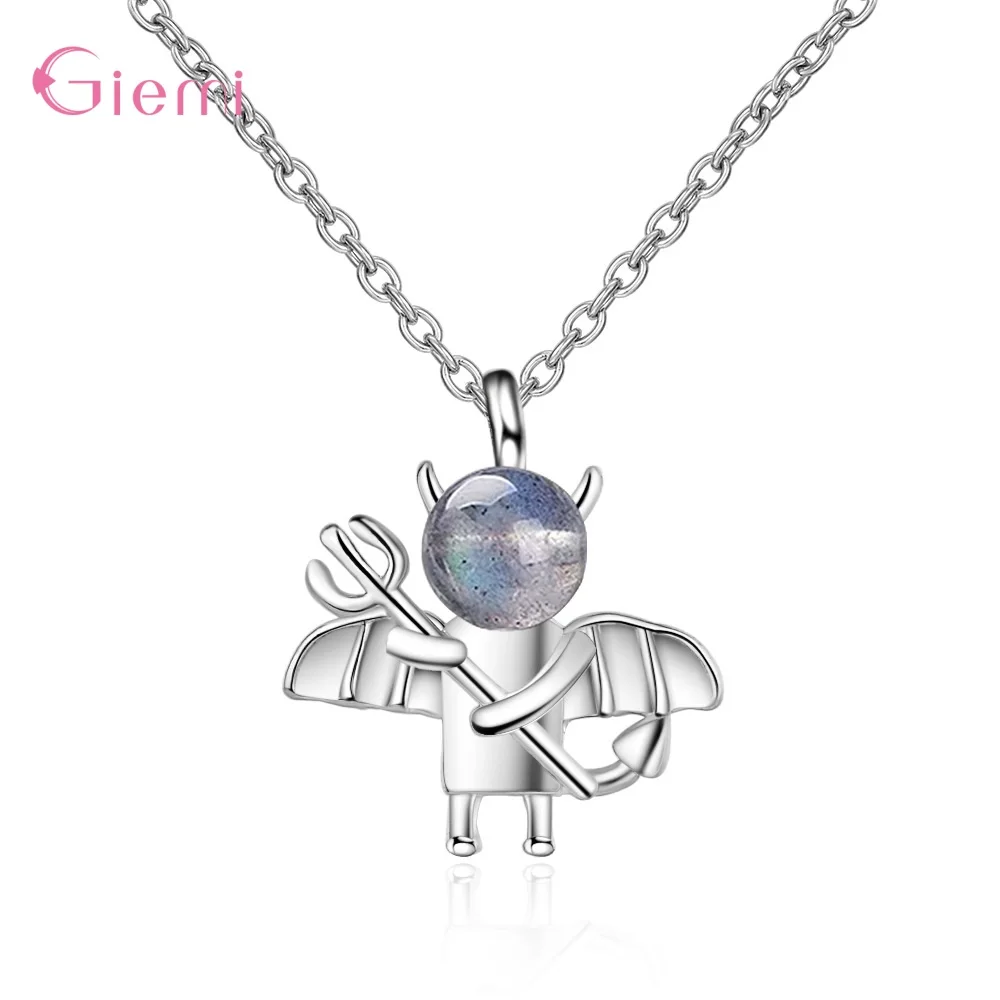 Ювелирные изделия из стерлингового серебра 925 пробы с лунным камнем и кристаллом