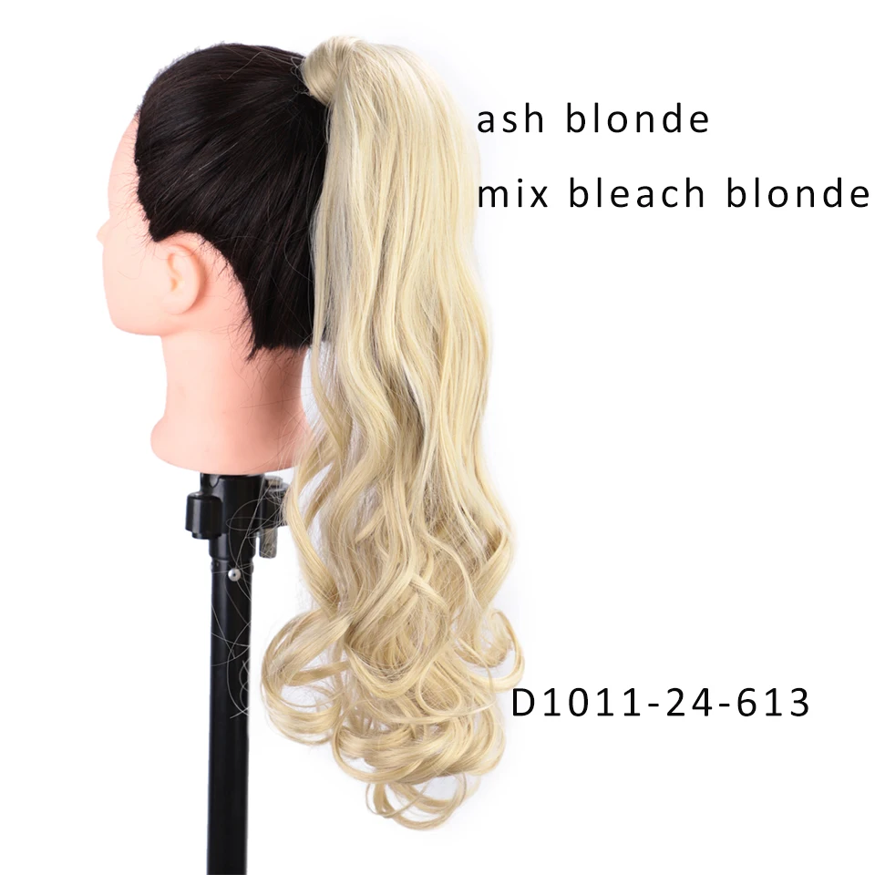 AISI BEAUTY, 22 дюйма, длинные волнистые конский хвост, заколка в синтетическом конском хвосте, накладные волосы для наращивания, обертывание, круглые волосы для женщин, черный, блонд