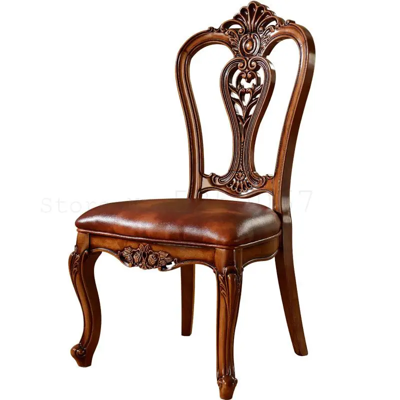 Европейский обеденный стул для дома и отеля новая классическая мягкая спинка