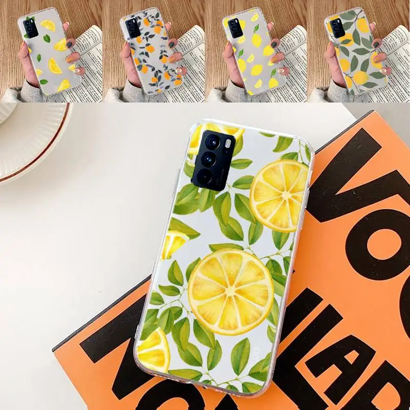 

lemon Phone Case Transparent For oppo A57 A93 A73 A59 A55 A72 A77 A79 A83 A91 A92 A11 F9 A53 A52 S