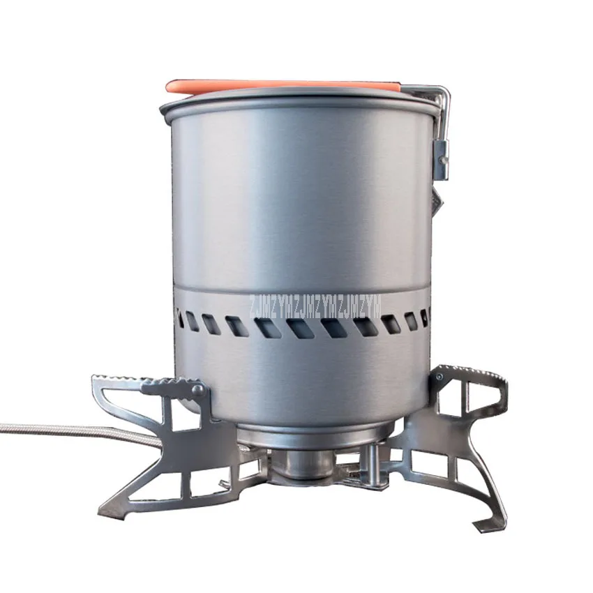 1 5 л Портативный Открытый кулинарный горшок с ветрозащитной газовой плитой для