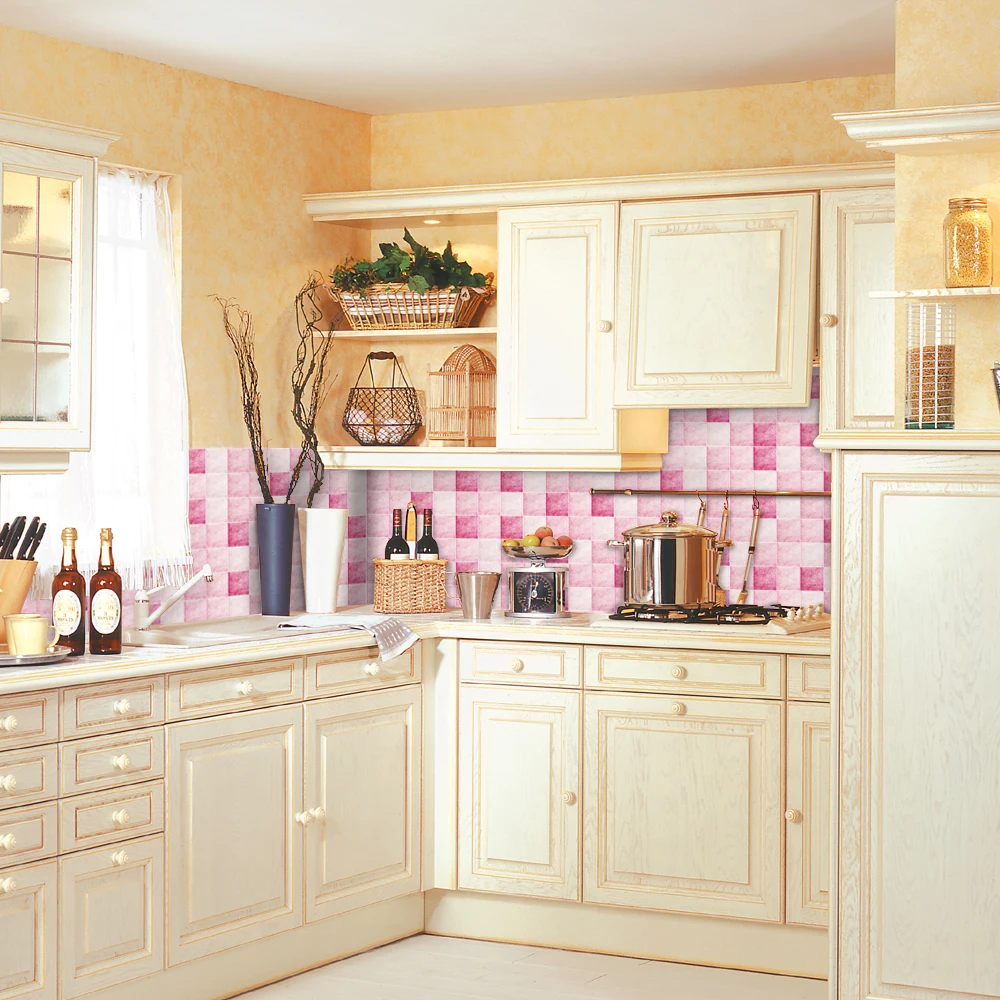 Водостойкая мозаичная настенная наклейка из ПВХ самоклеящиеся обои рулон мебели