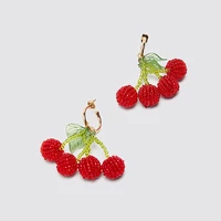 woman earring handmade beads cherry pineapple earrings creative cute fruit new earrings jewelry earrings 2021 trend