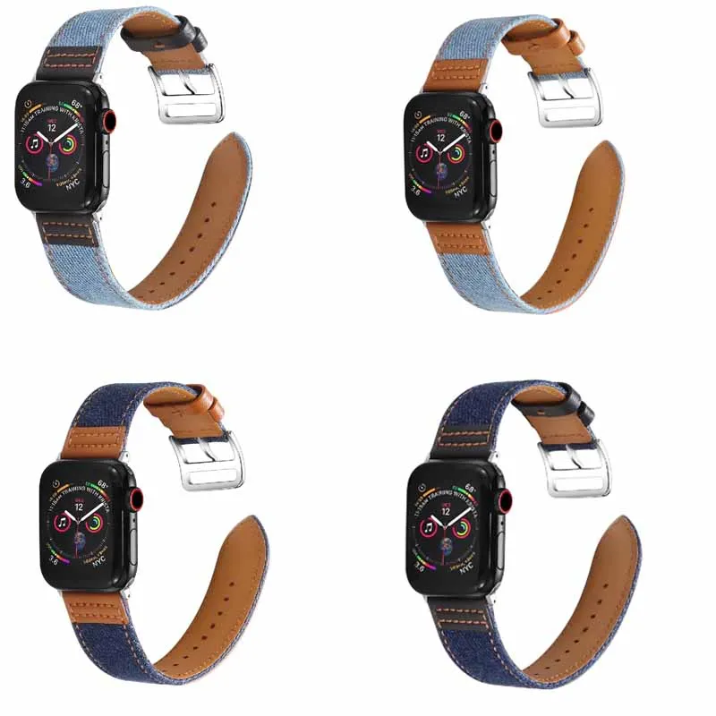 Ремешок ковбойский для apple watch band кожаный Смешанный Браслет iwatch SE series 6 5 4 3 2 1 42 мм 38