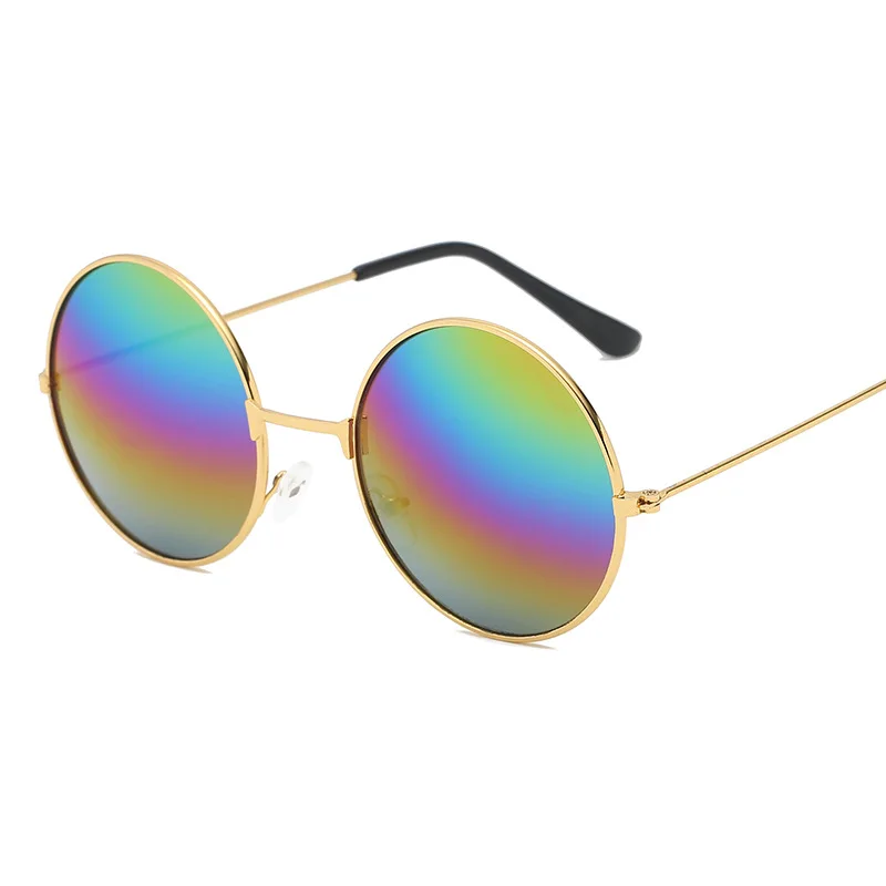 Новинка женские круглые солнцезащитные очки красные желтые синие прозрачные