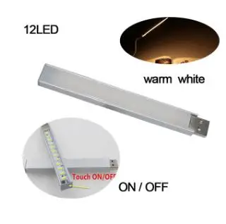 12leds warm DC 5 В Мини светодиодный Ночной светильник, портативный 10 светодиодный s 24 светодиодный s USB настольная лампа для чтения, сгибаемый удлинитель, адаптер для США, книжный светильник s - Испускаемый цвет: 12leds warm