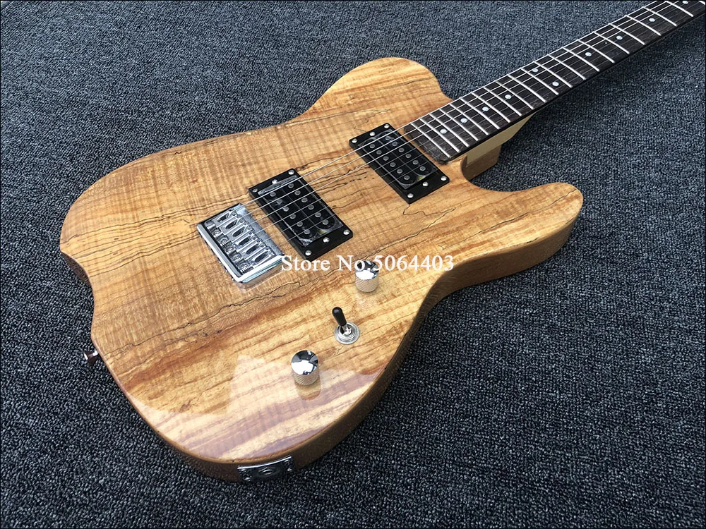 Новая электрогитара, корпус Alnus cremastogyne, гнилый деревянный шпон, гриф из розового дерева, включая перевозку