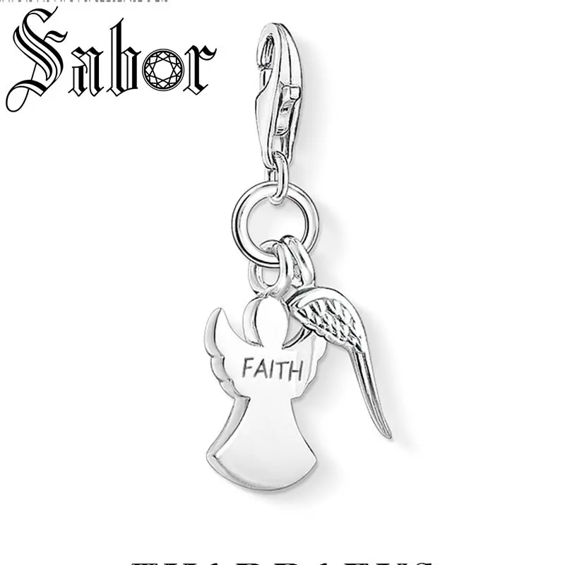 Подвеска с ангелом вера Новое поступление посеребренный религиозный подарок