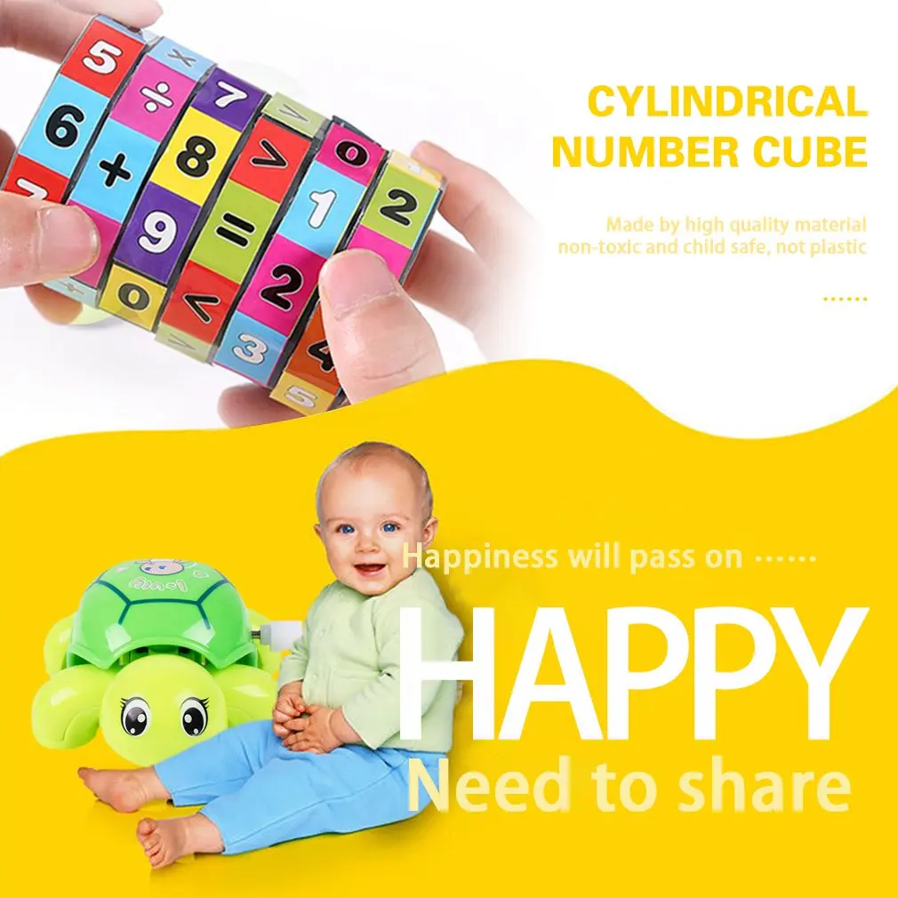 

1pcs Cylindrical 6-layer Plastic Digital Magic Toy Learning Stationery Cylindrical Magic Cube Students Adult Random Color