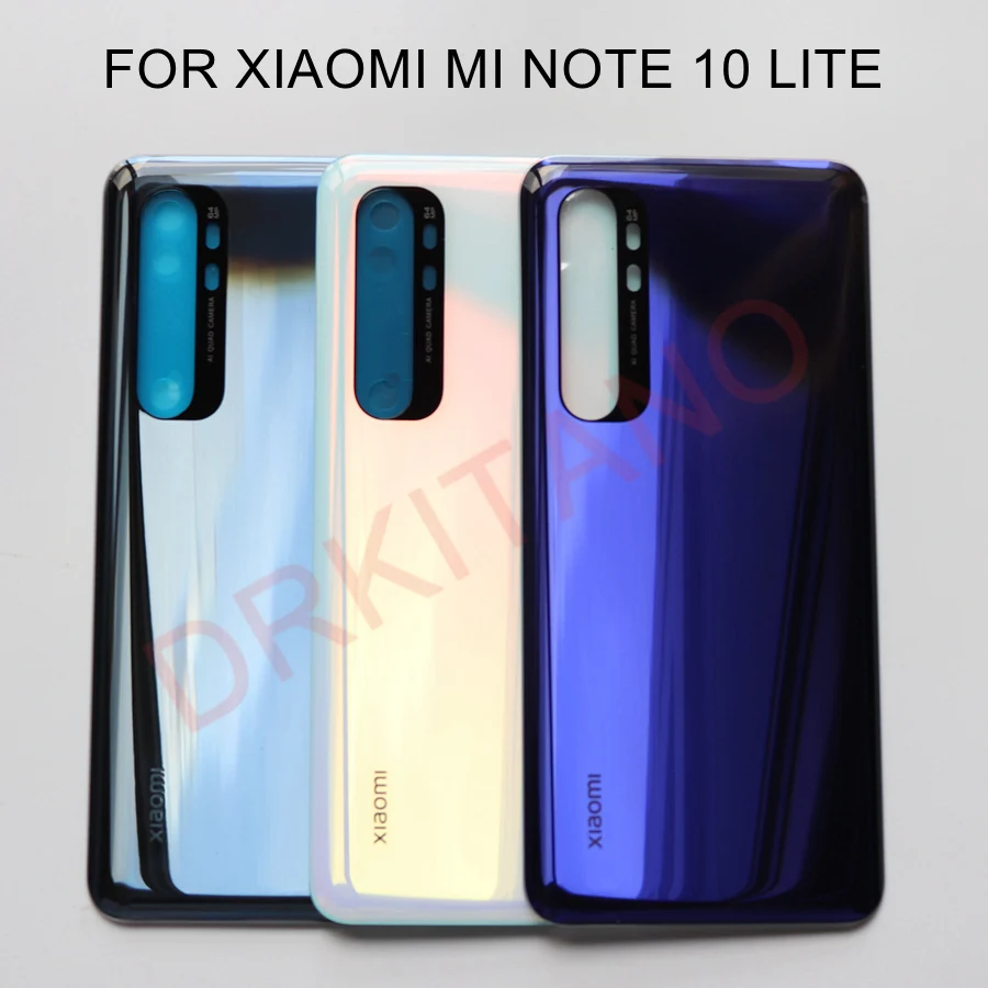 Новинка заднее стекло для Xiaomi Mi NOTE 10 Lite Крышка батарейного отсека задняя панель