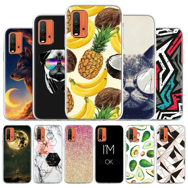 

TPU Case For Xiaomi Redmi 9T Cases Silicon Cute Pattern Phone Bumper For Xiaomi Redmi9T J19S 6.53 inch Soft Shell Painted Cover