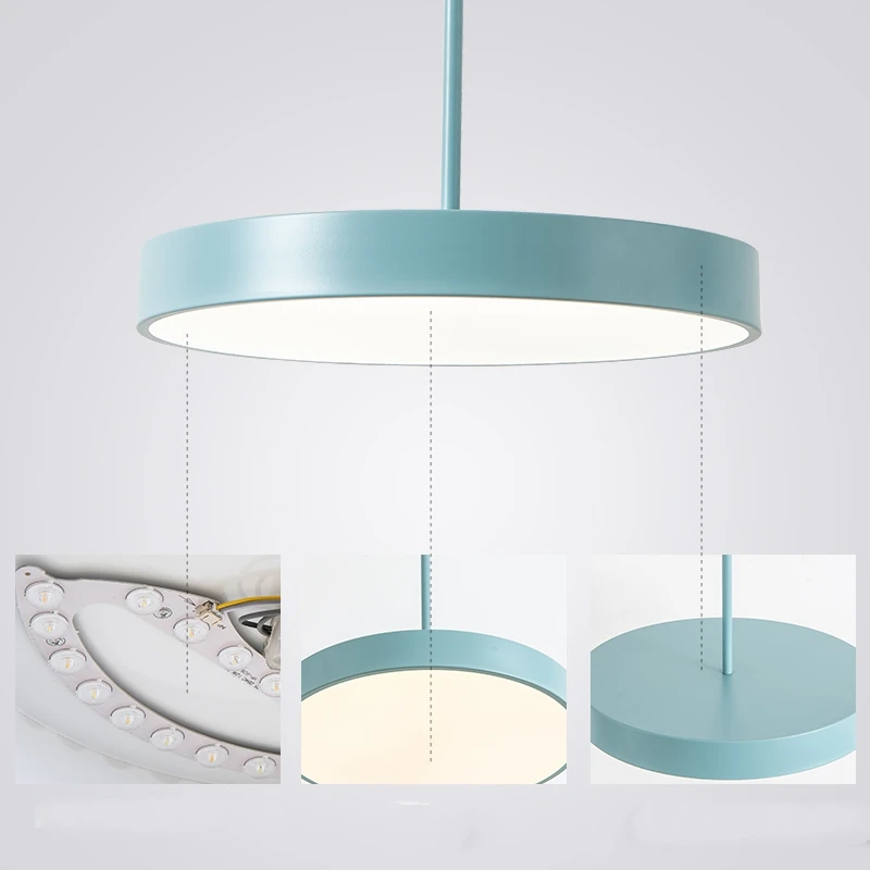 

Nordic Led Macarons Pendant Lights Modern Colorful Dining Room Kitchen Hanging Lamp Living Room Indoor Decor Hanglamp Luminaria