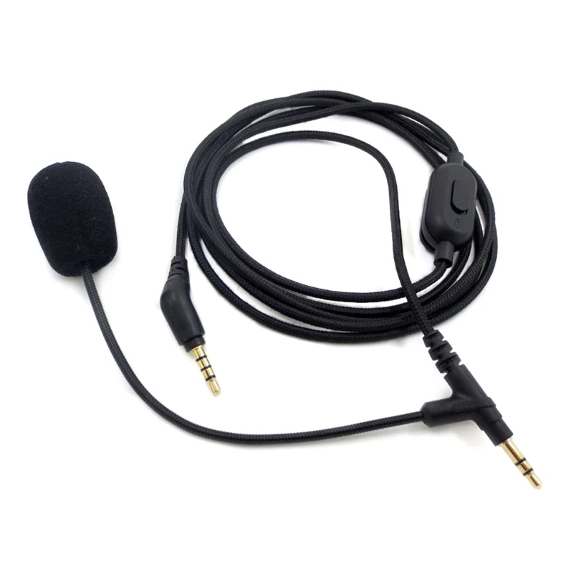 

X37D 1.2M Boom Microphone Cable Mic For 3.5mm Headphone With Condenser Mic For Phone PC for Boompro Gaming Headset