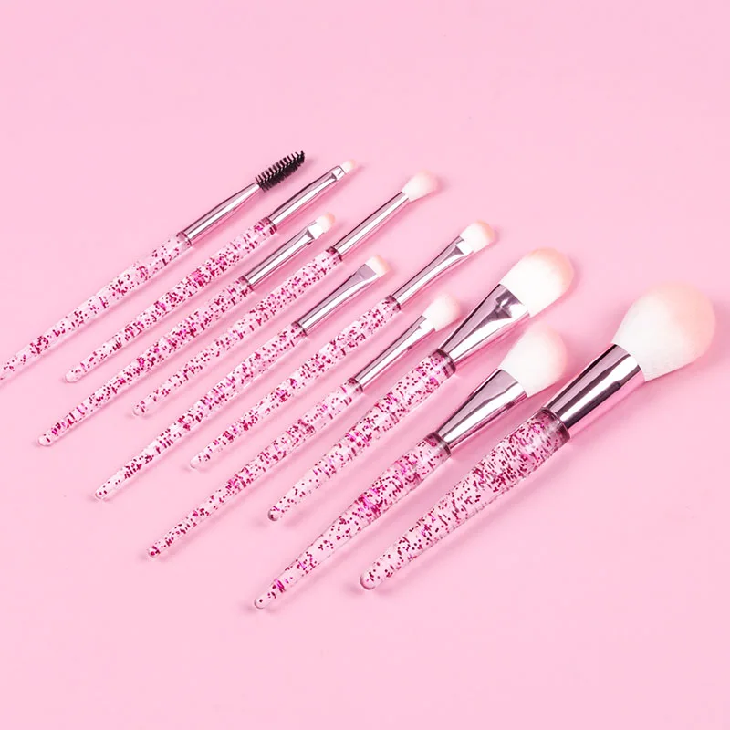 

10Pcs Professional Makeup Brushes Set Cosmetic Brush Beauty Tool Kits for Foundation Eyebrow Powder Lip Eye Shadow
