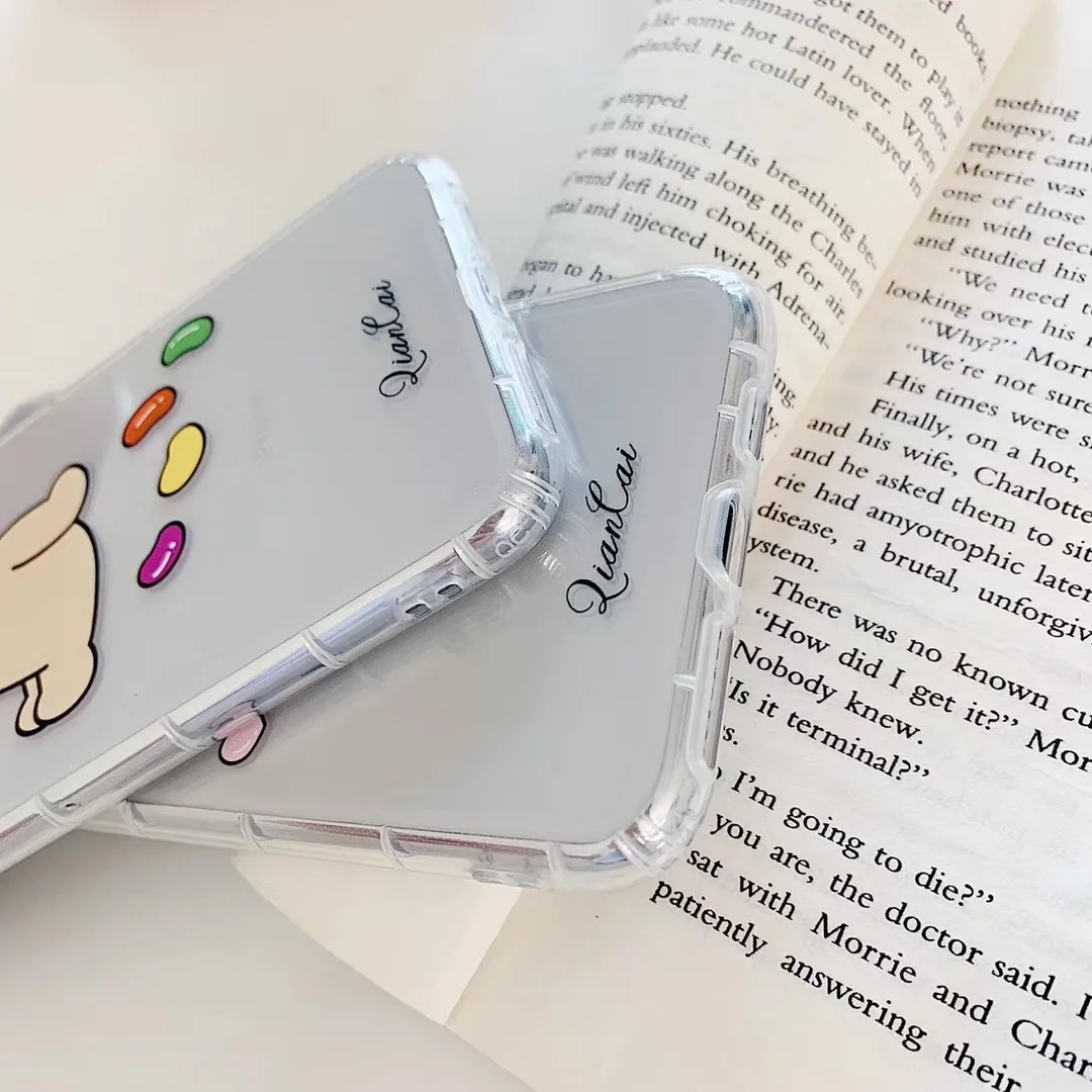 INS супер огонь простой милый кролик медведь конфеты чехол для телефона iphone Xs MAX XR X