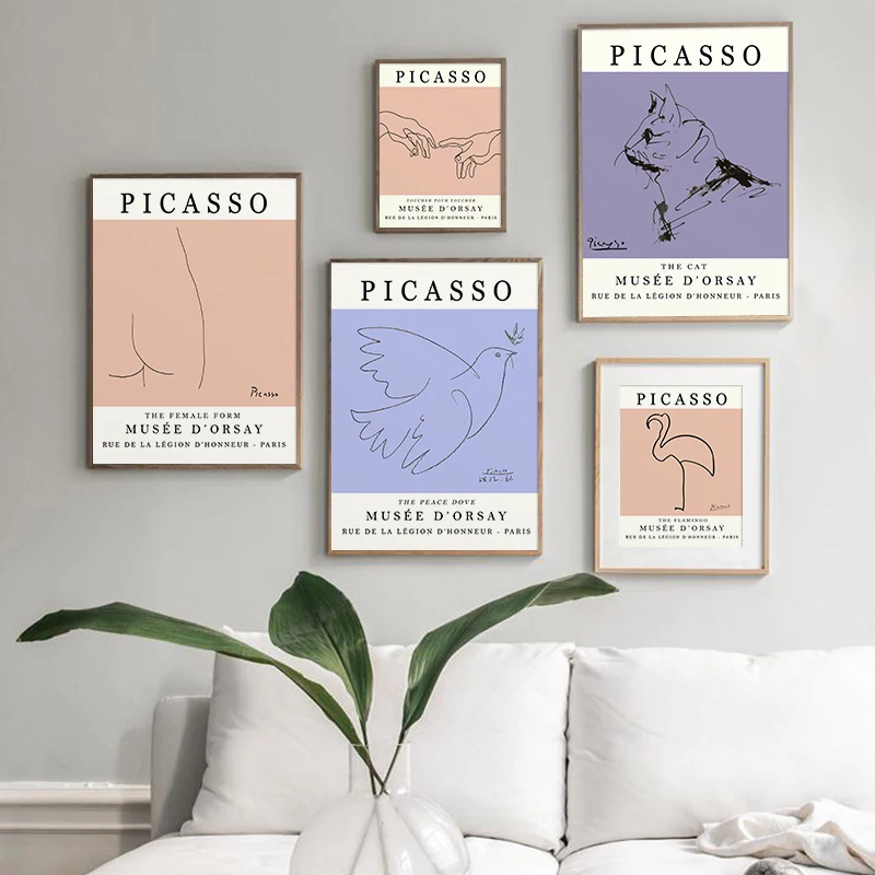 

Wall Art Canvas Painting Picasso Matisse Abstract Animal Hand Nordic Posters And Prints Wall Pictures For Living Room Home Decor