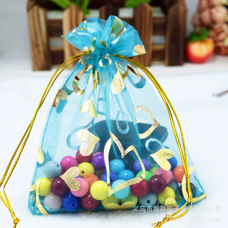 Сумки из органзы 50 шт. 4 размера на выбор популярные сумки 7*9 см/10*12 см/11*16 см/13*18 см с