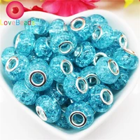 10pcslot new color big hole round 5mm diameter acrylic flower european beads mauve rondelle crafts beads for bracelets jewelry