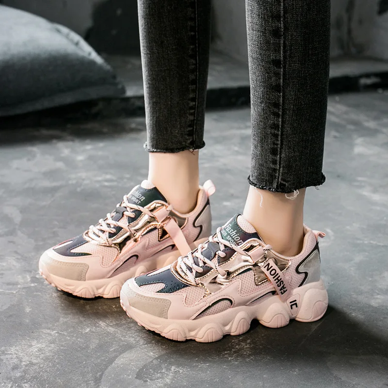 Torre shoes female new spring 2021 han edition shoes breathable joker ins students FL7005 running shoes