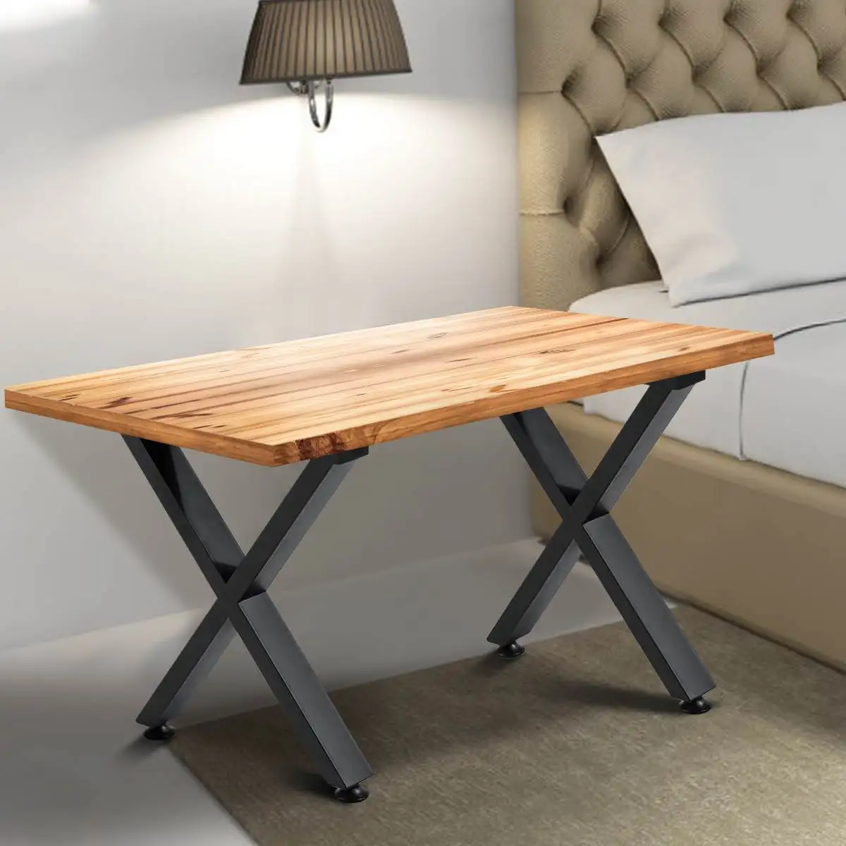 

2x Industrial Steel Table Legs With Non-slip mat Black Metal Iron Table Desk Leg Table and Sofa Furniture Handcrafts