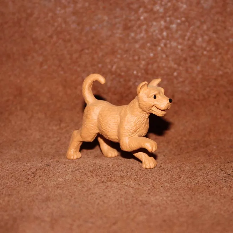 Миниатюрная фигурка животного игрушка для маленьких собак милый золотистый