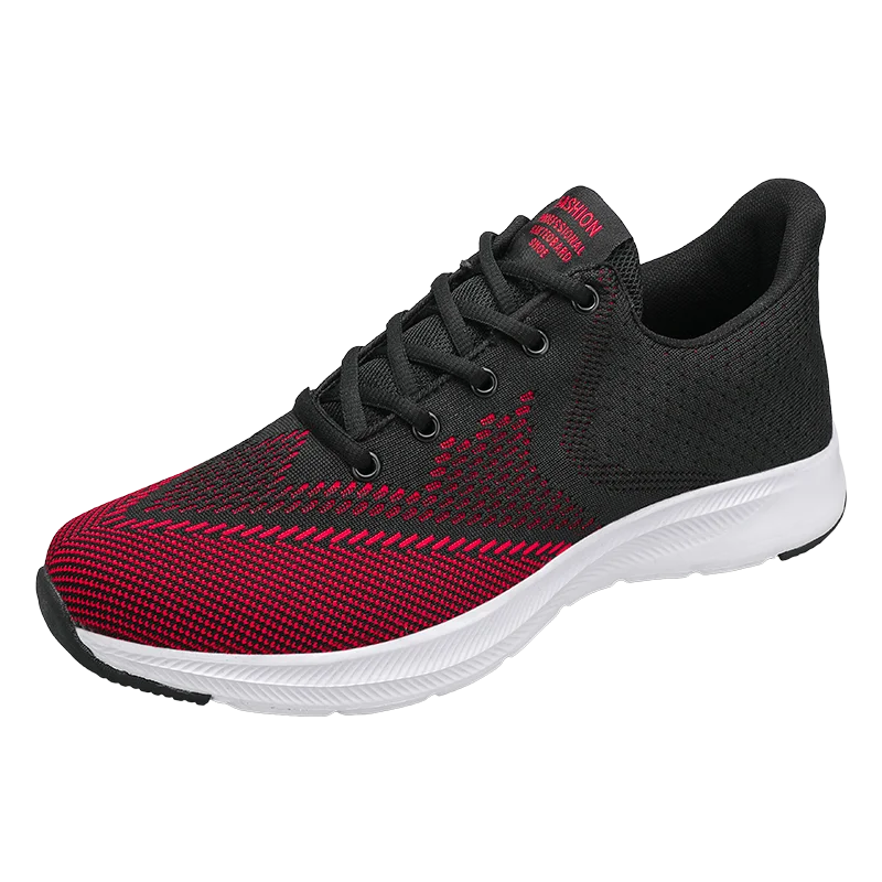 Сетчатые летние мужские кроссовки повседневные Черные белые шнурки