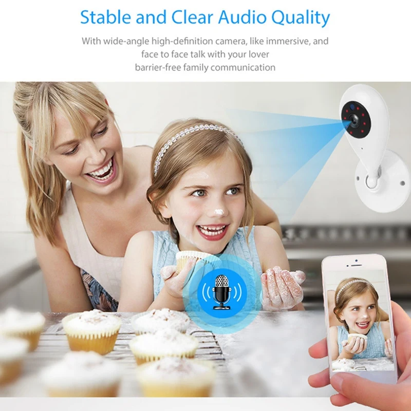 

Indoor Security Camera, 720P HD Indoor Mini IP Camera WiFi Camera Baby/Pet/Nanny Monitor Eu Plug
