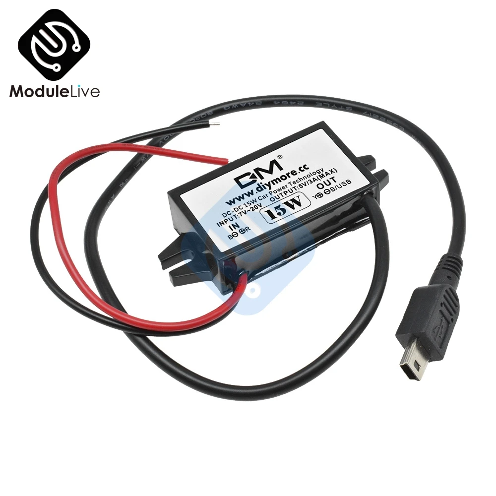 Автомобильная Защита от низкого нагрева DC-DC 12V to 5V 3A 15W автомобильное зарядное