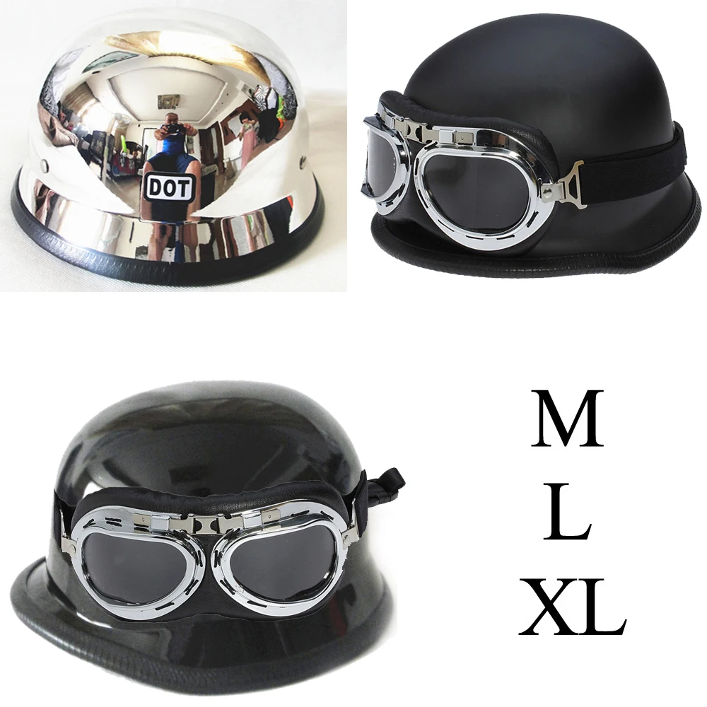 Винтажный мотоциклетный шлем в горошек ретро немецкий для кафе