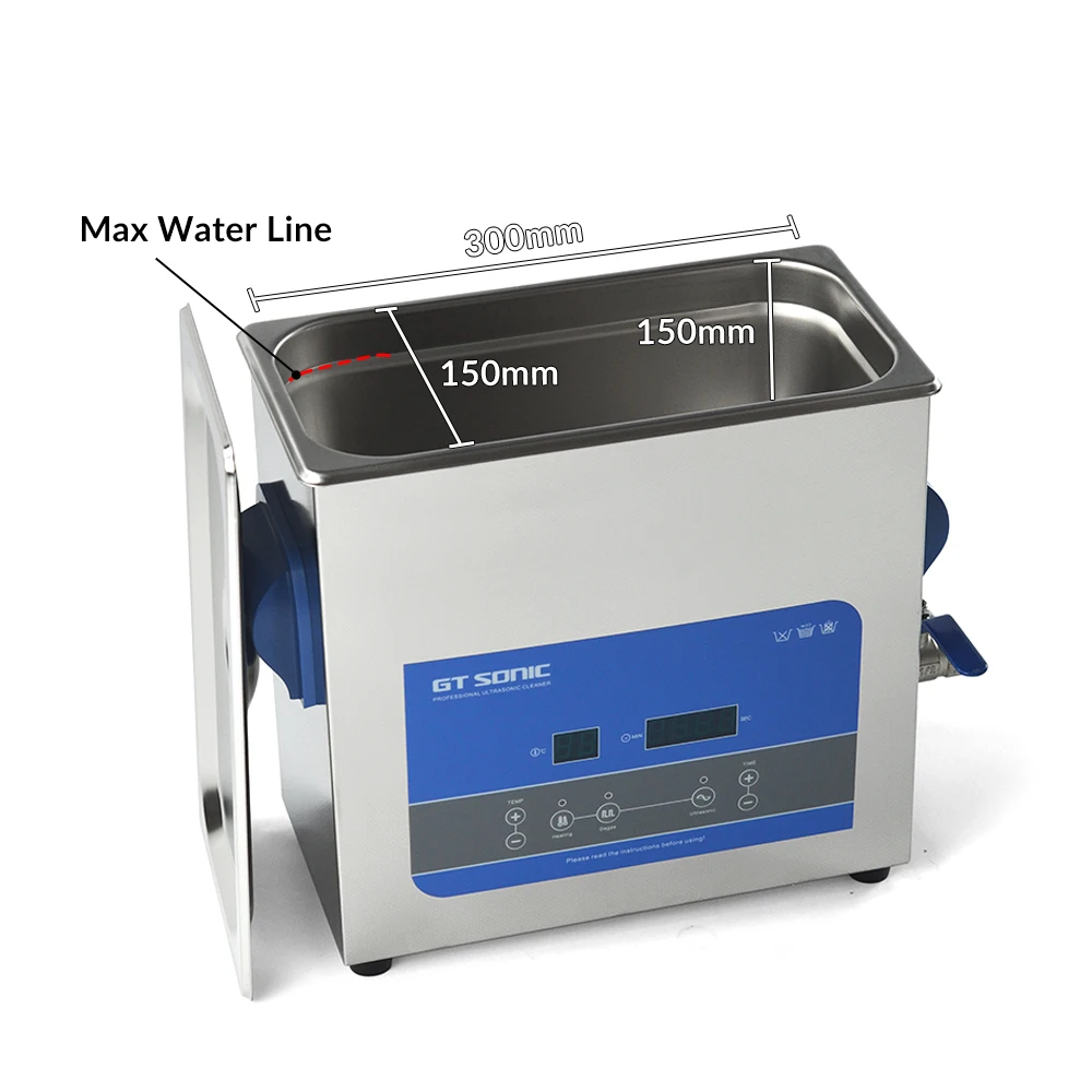 Ультразвуковой очиститель 6 л преобразователь для стиральной машины 304 ванночка