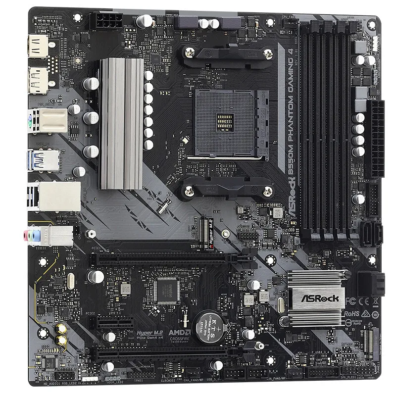 Günstig ASRock B550M Phantom Gaming Motherboard Dual Kanal DDR4 RAM 64G M.2 USB 3,0 SATA 3,0 Buchse AM4 Micro-ATX Ryzen/3600X/3700X/5800