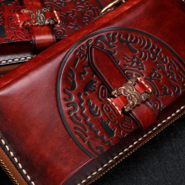 Брендовый высококачественный мужской и женский кошелек ручной работы с