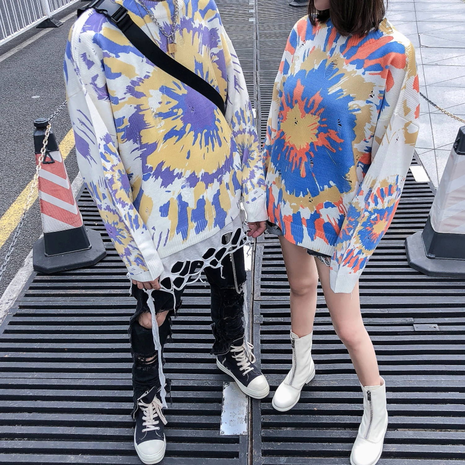 Aelfric Eden цветная трикотажная одежда мужские свитера Harajuku хип хоп 2019 модные