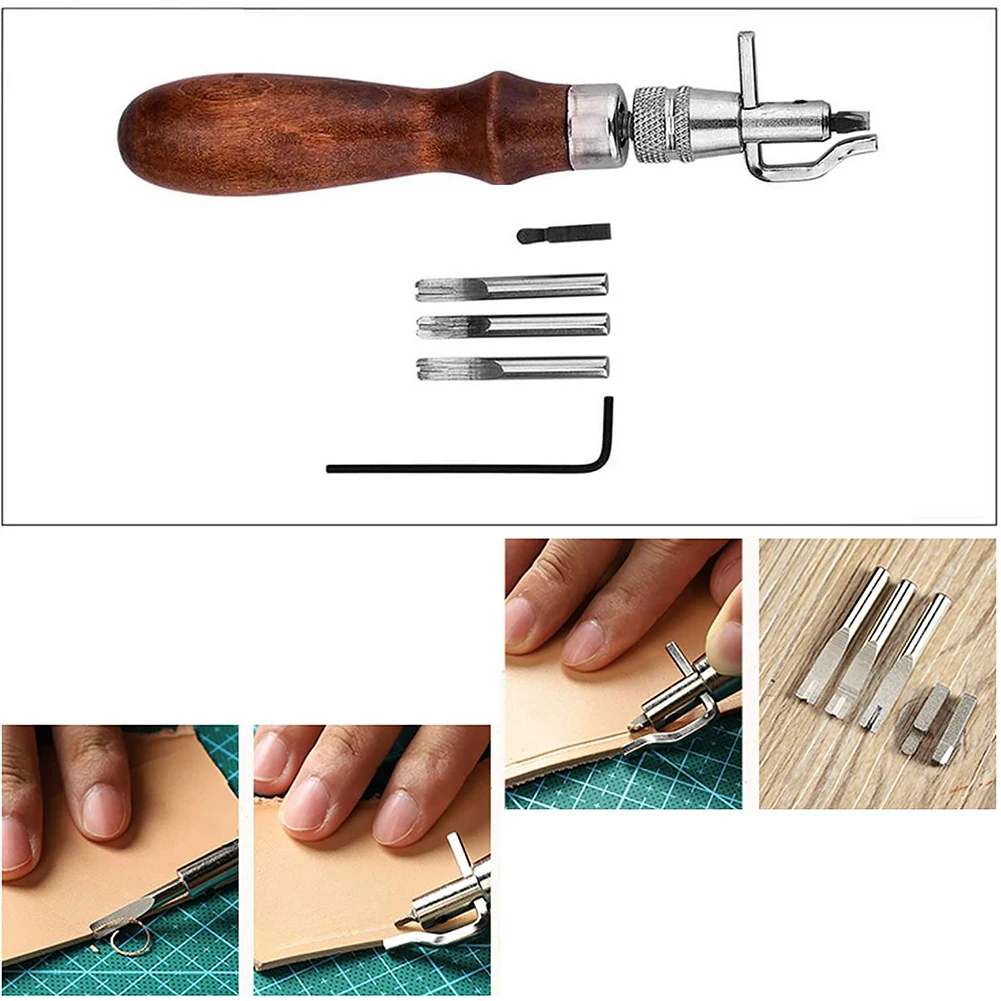 

11PCS Leather Sewing Tools Carving Working Stitching Craft Kit Leather DIY Accessories For Beginner Leather Craft Tools Supplies