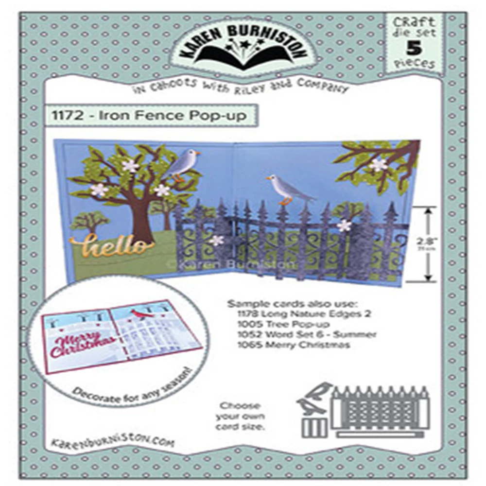 

2021 Hot Sale New Iron Fence Pop-up Metal Cutting Mold Scrapbook Diary Decoration Embossing Template Diy Greeting Card Handmade