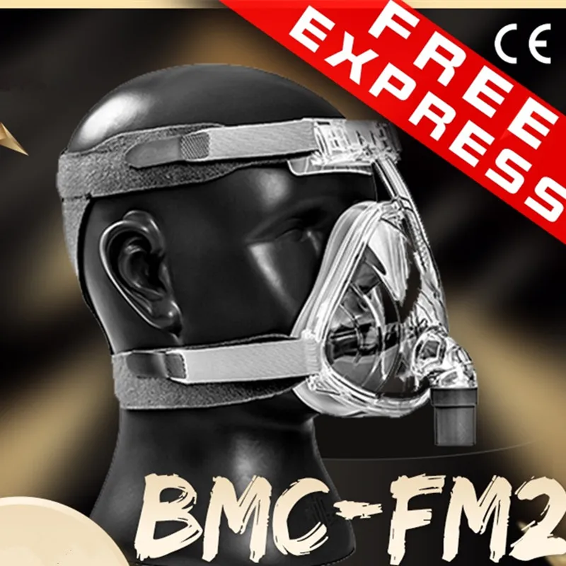 BMC FM2 maschera integrale CPAP Auto CPAP APAP BIPAP dimensioni macchina S/M/L CPAP maschera integrale per Anti russare e dormire Anti russare