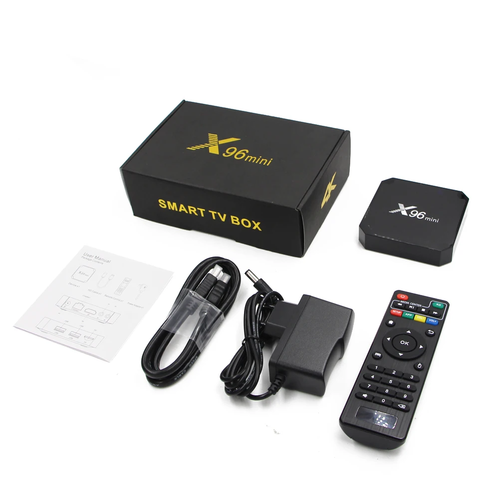 10pcs X96 mini Smart Android 9.0 TV Box Amlogic S905W Quad Core 3D 1080P 4K Media Player 2.4G Wifi Google Set Top Box X96MINI