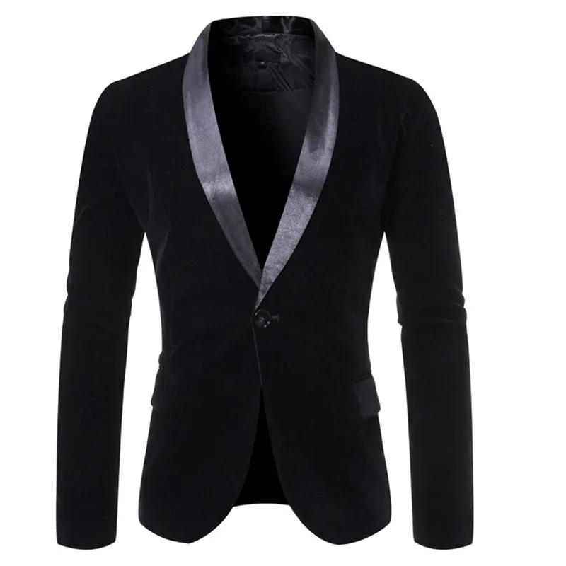 

New Men Wine red velvet suede Business Casual Dress Slim Blazer Jacket Homme Fashion Stage Party Formal Suit coat Outwear
