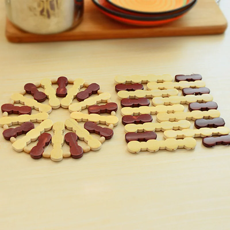 1 шт. 3 шт./компл. бамбуковые коврики прокладки салфетки изоляционные против