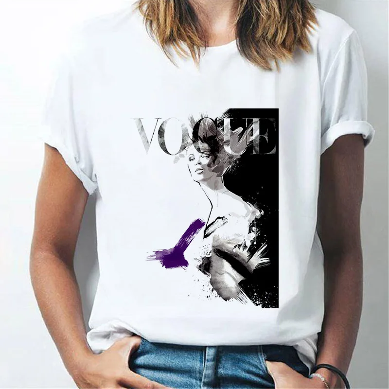 

Harajuku women's oversized short-sleeved t-shirt loose Korean fashion clothes o-neck casual tops retro kawaii graphic t-shirt