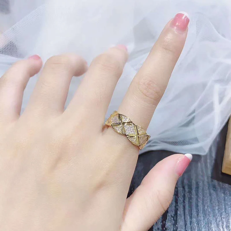 

simple gold color women alloy rings 210311-22