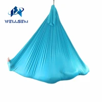 customized length aerial flying yoga hammock fabric swing trapeze silk anti gravity inversion air traction touch device
