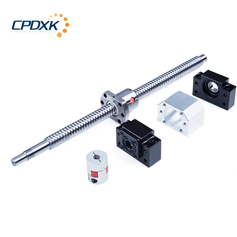 

CNC Ball Screw Set: SFU2505 Ball Screw End Machined L900mm with BKBF20 +Nut Holder+Coupler for CNC Machine
