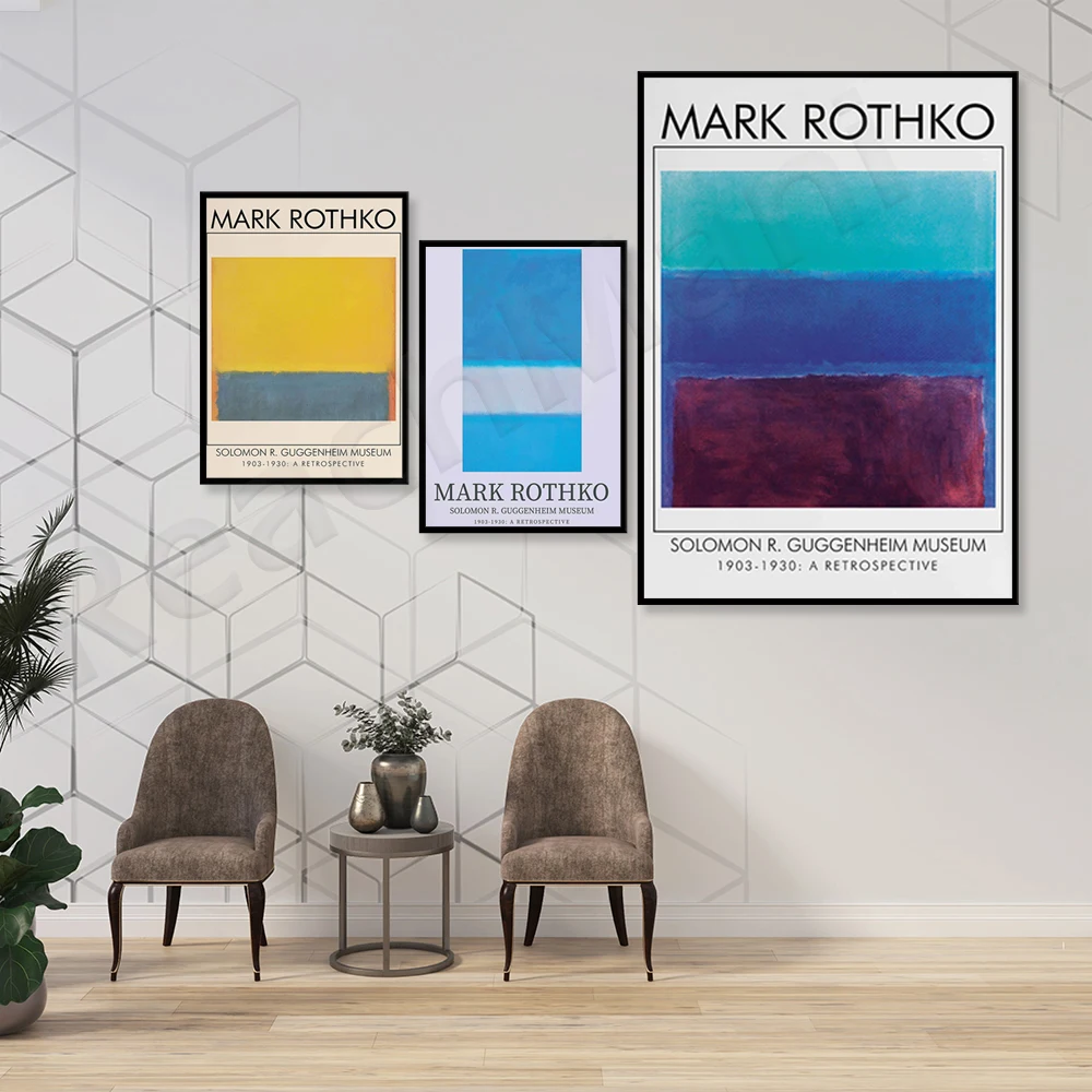 Постер художественной выставки Марк Ротко принты современное художественное