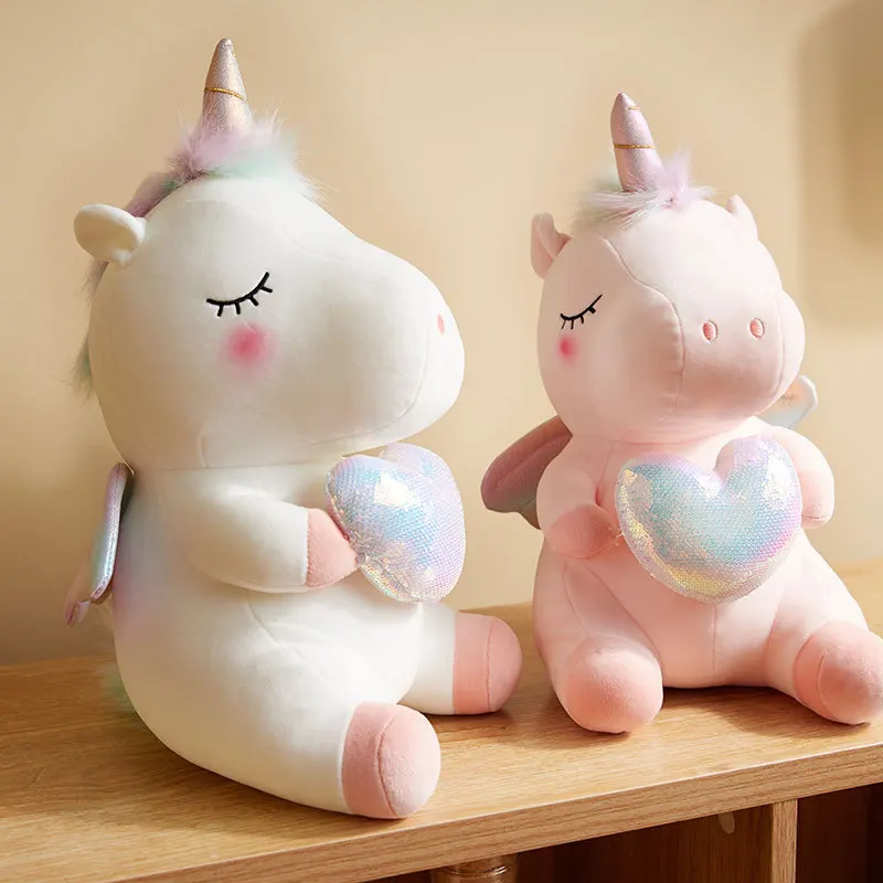 

New 25cm Kawaii Soft Horse Stuffed Plush Toy Animal Toys Baby Kids Appease Sleeping Pillow Doll Birthday Gifts For Girls